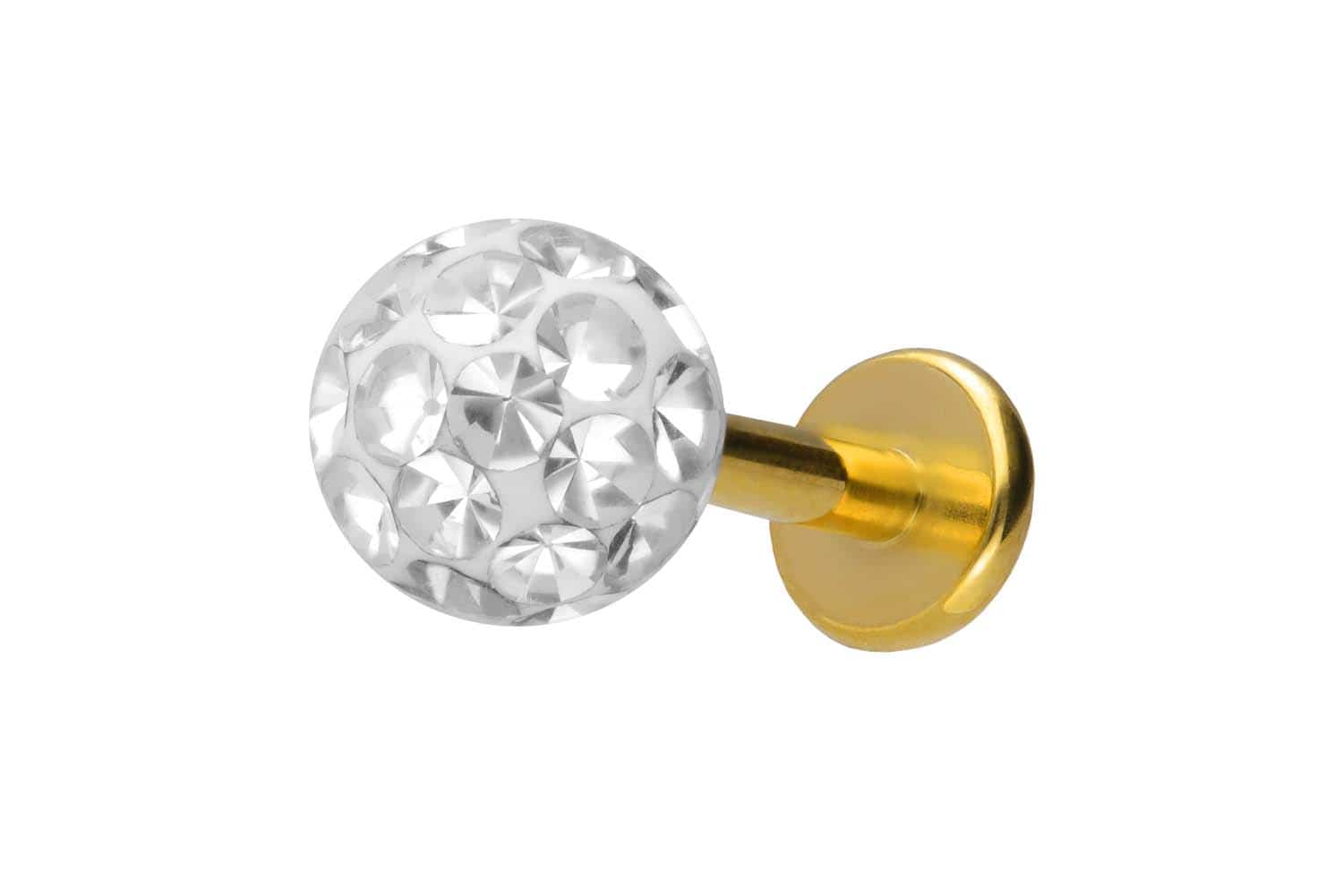 Titan Labret Piercing mit Innengewinde EPOXY-KUGEL